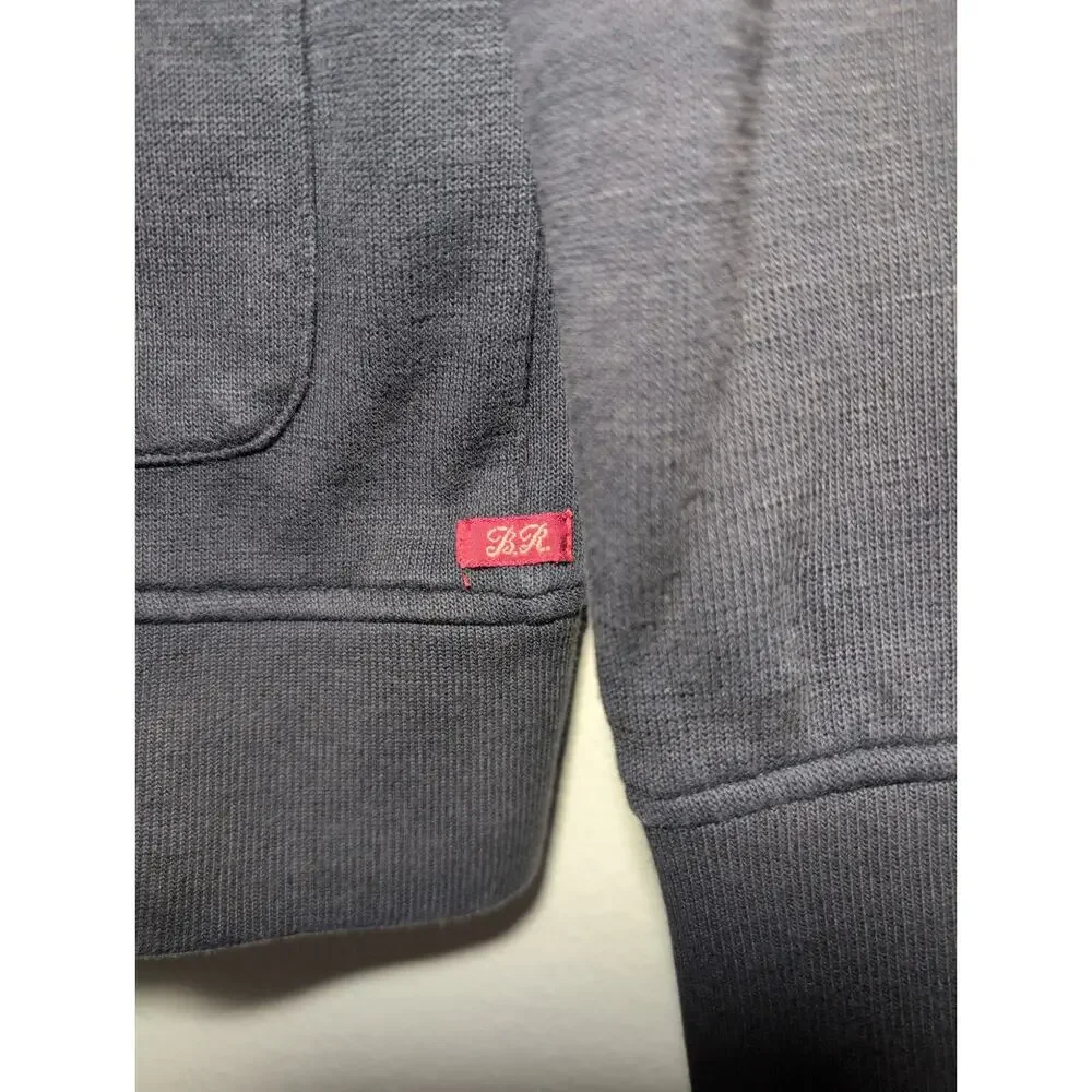 Banana Republic Sweater Mens L Navy Elbow Patches Pockets Cotton‎ Grandpa Preppy